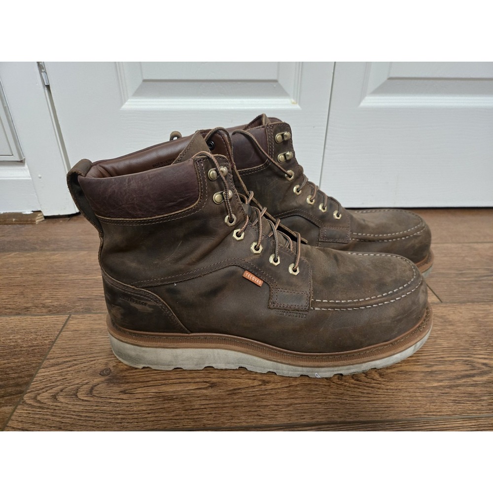 Tecovas Long Haul Composite Moc Toe Work Boot Brown 13 EE